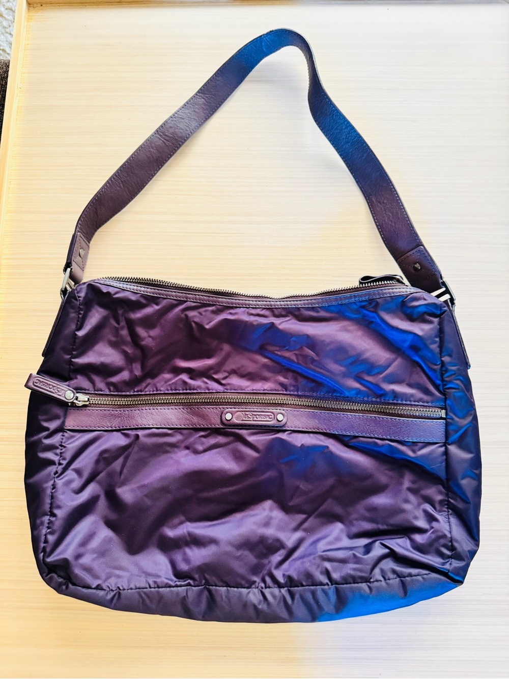 Le Sport Sac Classic Hobo Handbag Purse in Purple